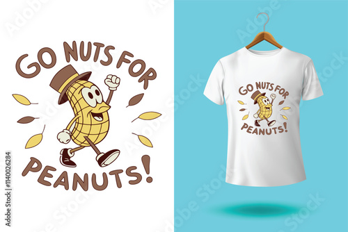 Nuts t-shirt design, Go Nuts for Health, Stay Nutty, Stay Healthy