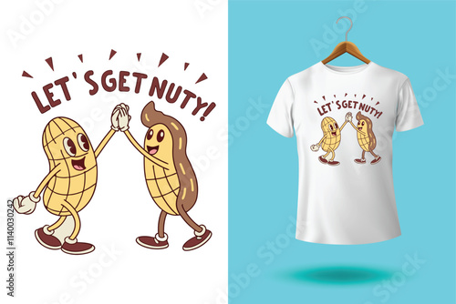 Nuts t-shirt design, Go Nuts for Health, Stay Nutty, Stay Healthy