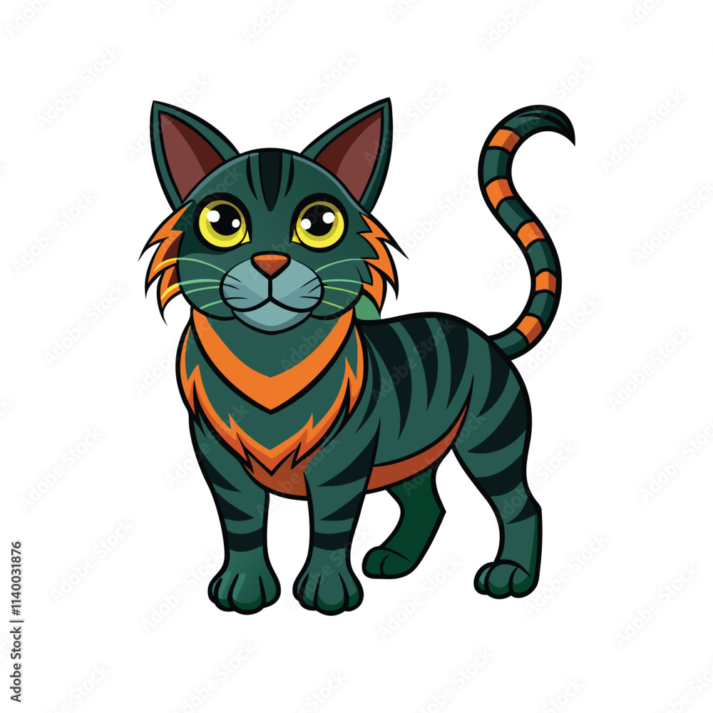 illustration of a cute cat isolated on a white background illustration of a cute cat isolated on a white background