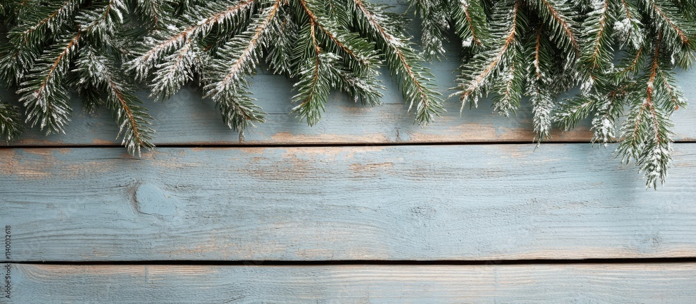 Christmas gingerbread cookies and frosty tree branches on vintage gray wooden background showcasing festive holiday spirit Christmas gingerbread cookies and frosty tree branches on vintage gray wooden background showcasing festive holiday spirit
