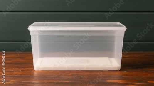 Clear Plastic Storage Box with Molded Lid