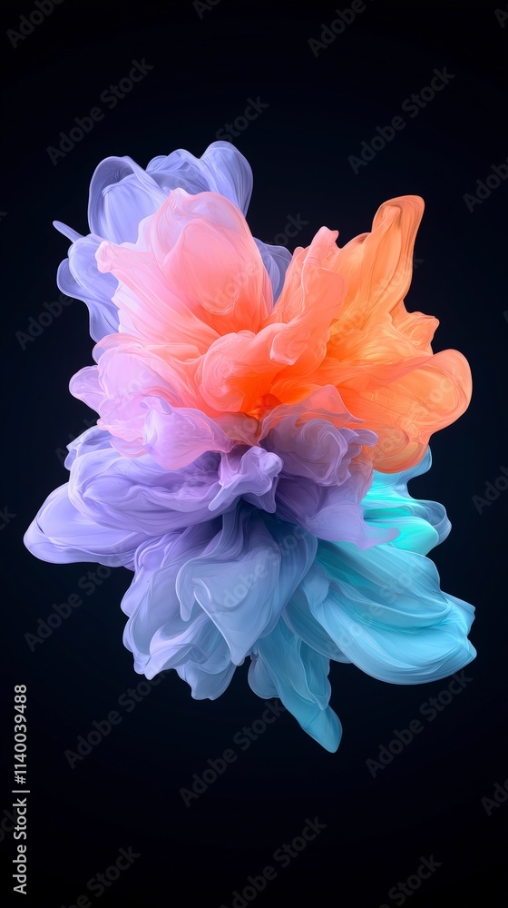 Abstract Colorful Smoke Cloud Pastel Hues Artistic Design Digital Art Flowing Texture Abstract Colorful Smoke Cloud Pastel Hues Artistic Design Digital Art Flowing Texture