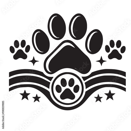 Dog paw vector