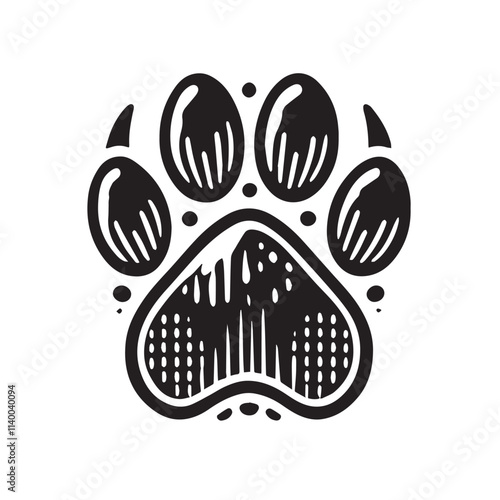 Dog paw vector