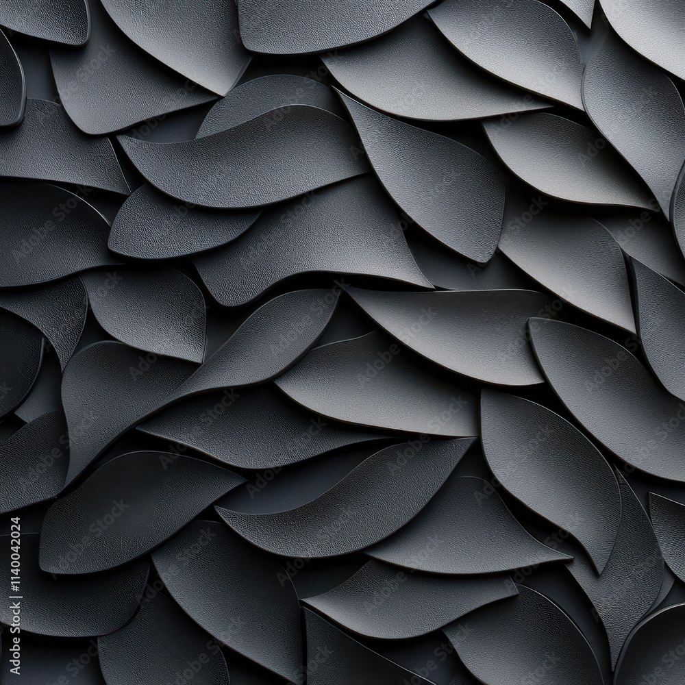 Abstract Black Leaf Patterns in Modern Textured Design for Contemporary Interiors Abstract Black Leaf Patterns in Modern Textured Design for Contemporary Interiors