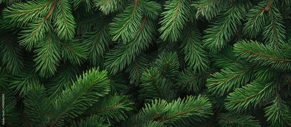 Festive backdrop of lush green pine tree branches ideal for holiday season decorations and winter-themed designs Festive backdrop of lush green pine tree branches ideal for holiday season decorations and winter-themed designs