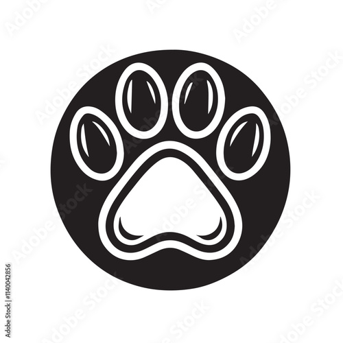 Dog paw vector