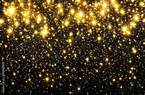 Golden Stars Sparkling Glit...