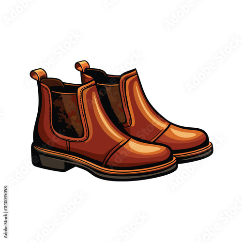 Photograph of stylish Chelsea boots featuring elastic side panels, showcasing high-quality leather and a sleek, modern design.