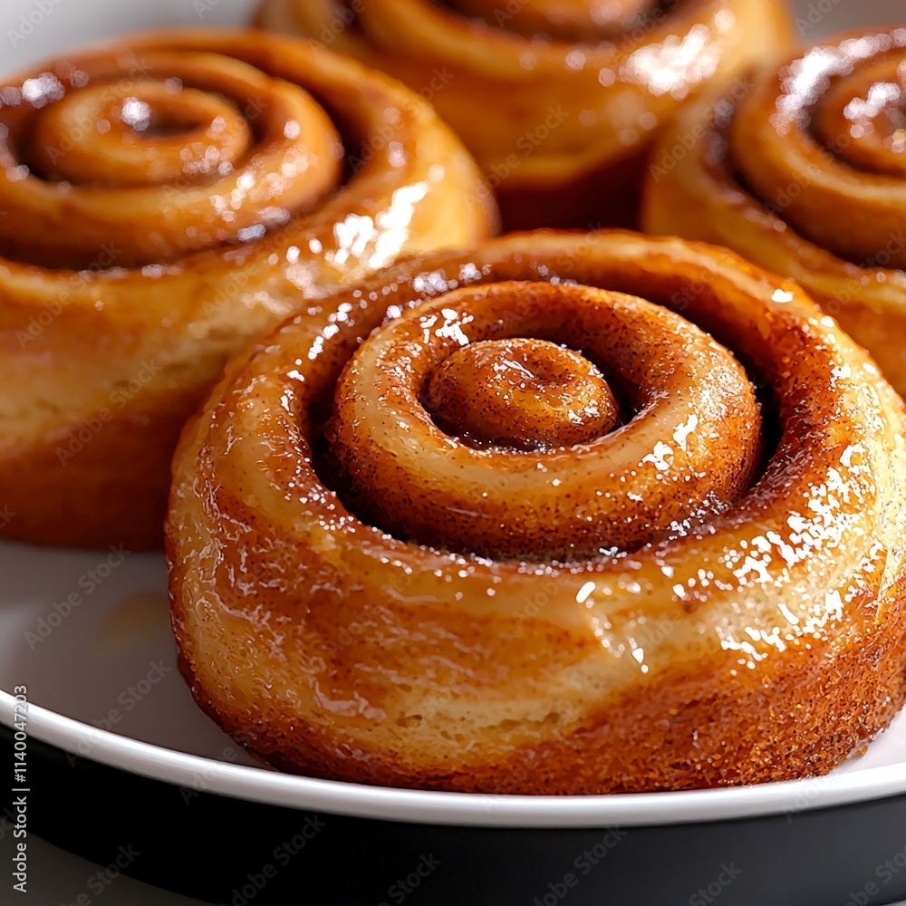 Delicious Cinnamon Rolls Sweet Pastry Baked Goods Breakfast Treat Closeup Photography Delicious Cinnamon Rolls Sweet Pastry Baked Goods Breakfast Treat Closeup Photography