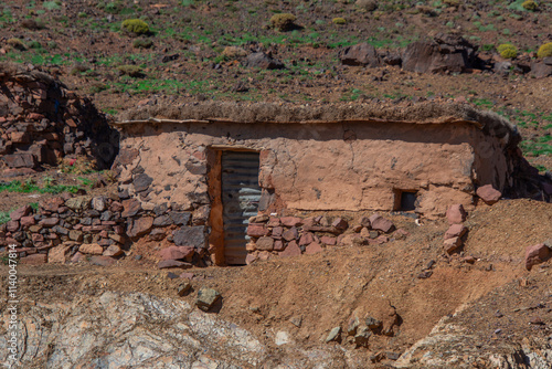 Moroccan architecture along a country road crisscrossing the country