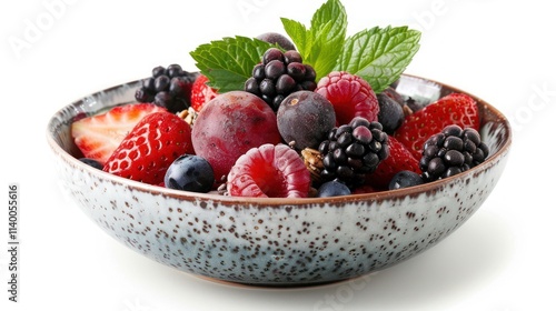 Fresh Mixed Berries in a Bowl: A Colorful and Healthy Delight
