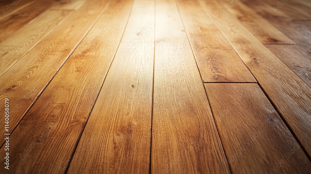Warm Wooden Floor Surface with Natural Texture and Light Reflection Warm Wooden Floor Surface with Natural Texture and Light Reflection