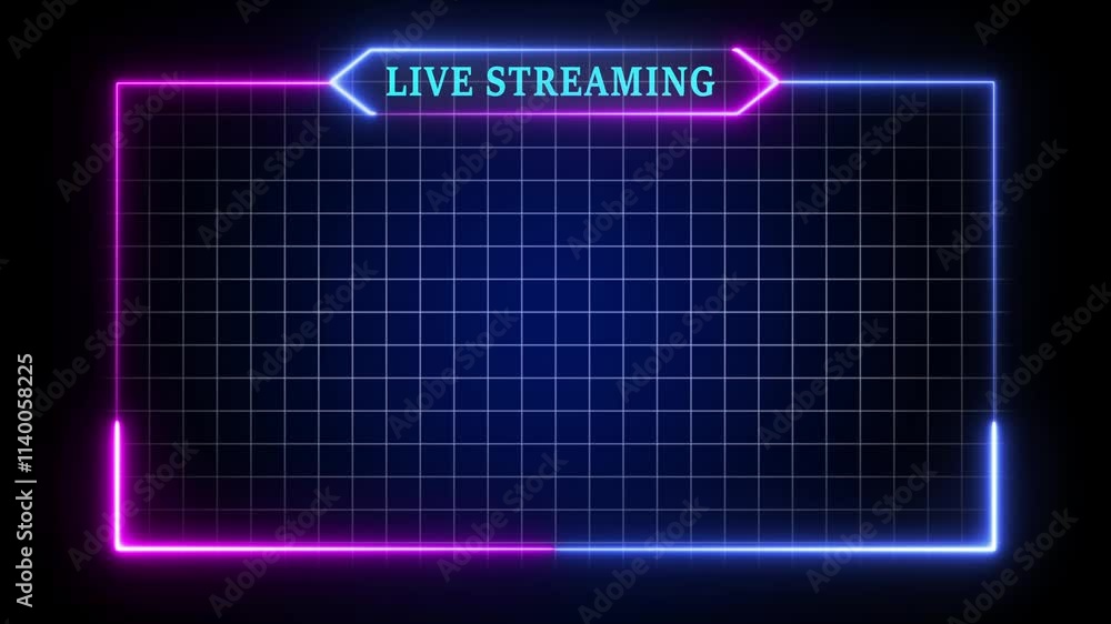 live streaming neon text frame animation box frame neon frame live streaming game live. live streaming neon text frame animation box frame neon frame live streaming game live.