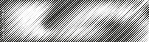 Dynamic diagonal stripe pattern with thin lines and broken angles. Monochrome geometric background. Flat vector illustration isolated