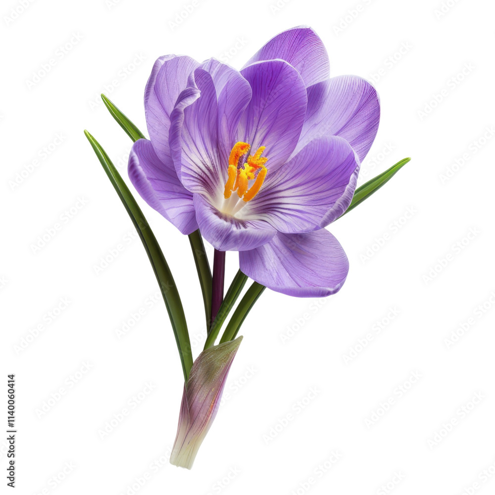 Naklejka premium Stunning Purple Crocus Bloom in Springtime