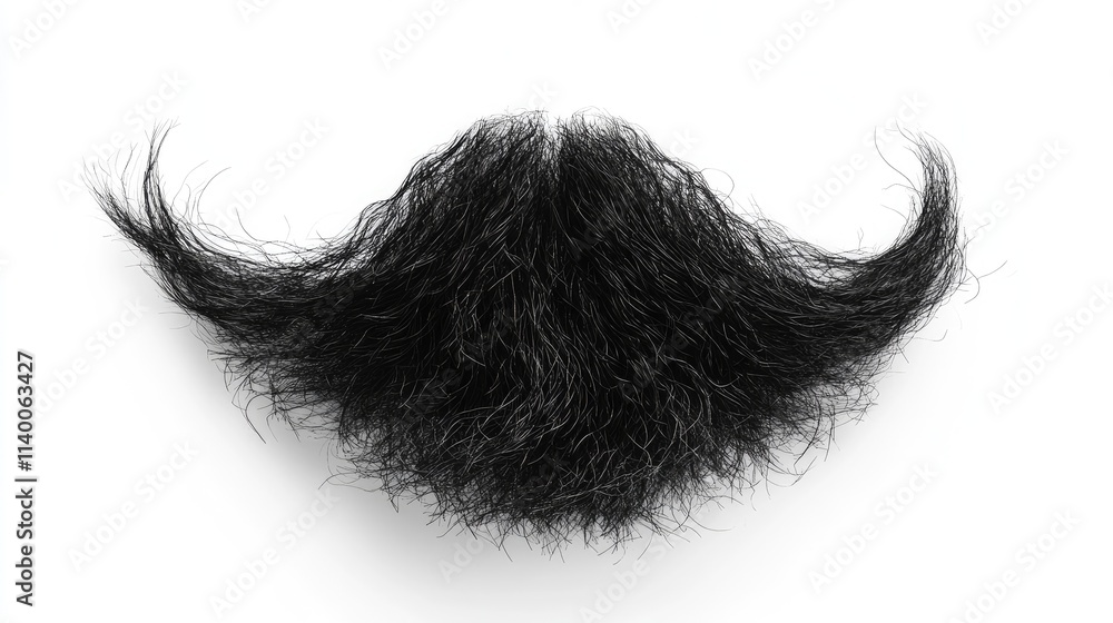 Close up of a bushy disheveled black beard on a white background emphasizing texture and style in grooming and facial hair trends Close up of a bushy disheveled black beard on a white background emphasizing texture and style in grooming and facial hair trends