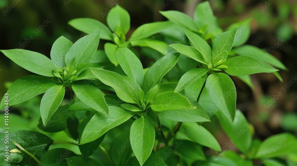 Fresh green clove plant leaves thriving in spring sunlight showcasing vibrant foliage and natural beauty of the herbal plant. Fresh green clove plant leaves thriving in spring sunlight showcasing vibrant foliage and natural beauty of the herbal plant.