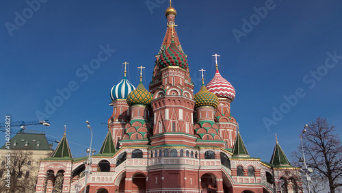 St. Basils cathedral timelapse hyperlapse in Moscow, Russia