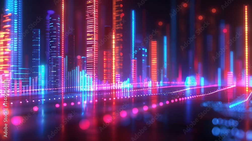A vibrant, futuristic cityscape pulsates with colorful lights, A vibrant, futuristic cityscape pulsates with colorful lights,