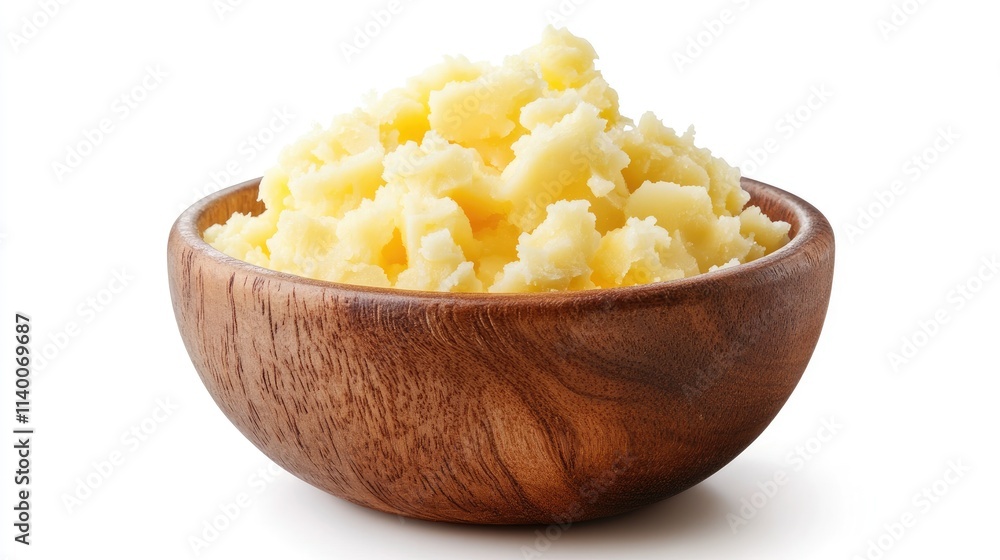 Creamy butter blended to perfection in a wooden bowl ready for baking and cooking activities in a cozy kitchen setting Creamy butter blended to perfection in a wooden bowl ready for baking and cooking activities in a cozy kitchen setting