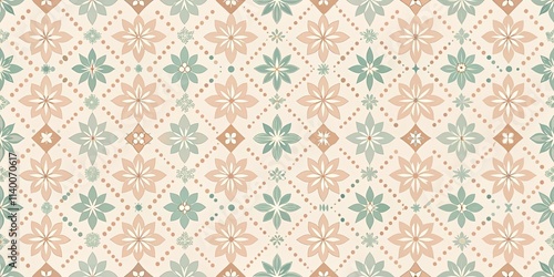 Elegant Pastel Floral Pattern Design for Fabric and Home Decor