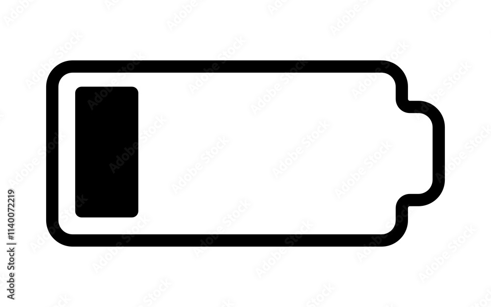 Low battery icon charge level battery PNG. isolate transparent background Low battery icon charge level battery PNG. isolate transparent background