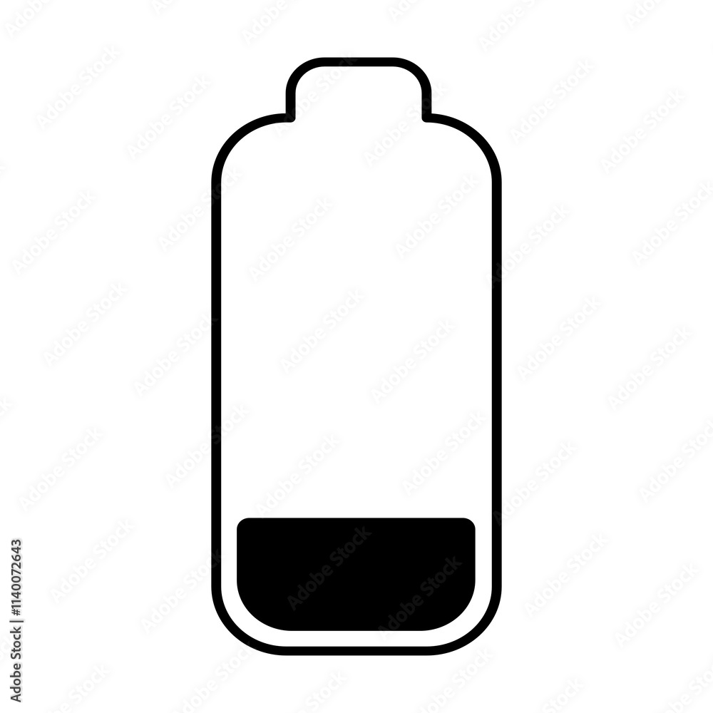 Low battery icon charge level battery PNG. isolate transparent background Low battery icon charge level battery PNG. isolate transparent background