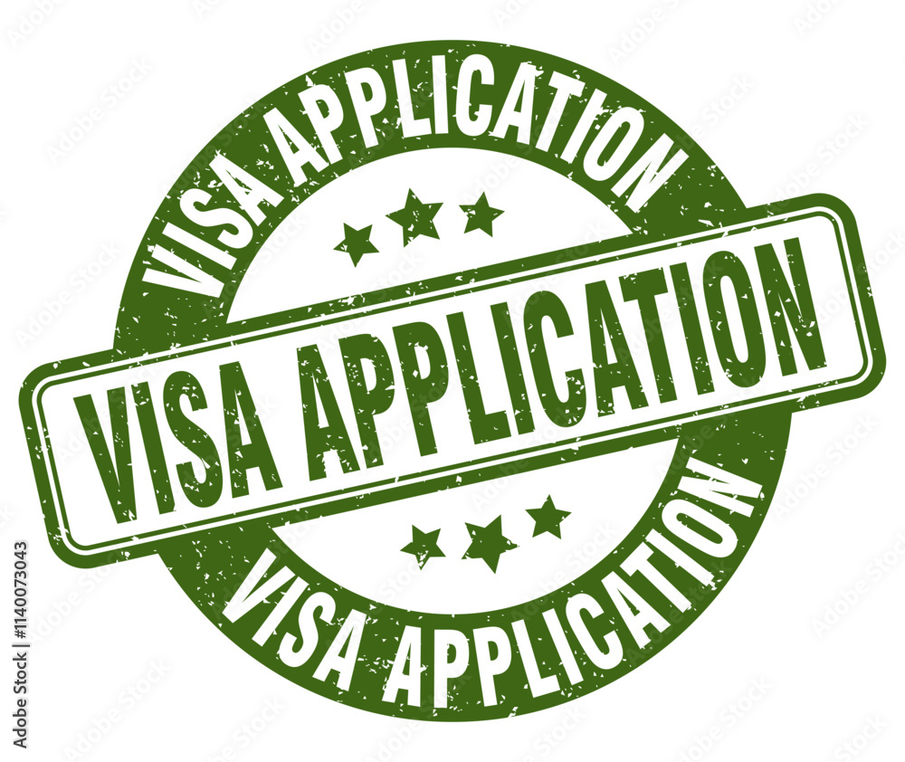 VISA APPLICATION stamp VISA APPLICATION stamp