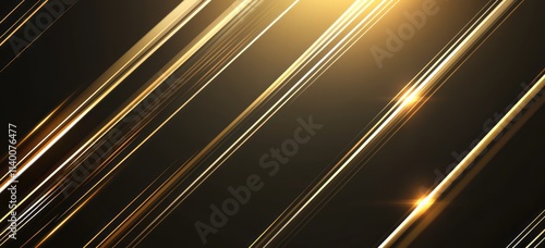 Abstract Golden Lines Diago...