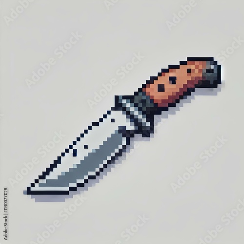 Knife Design in Pixel Art Style photo