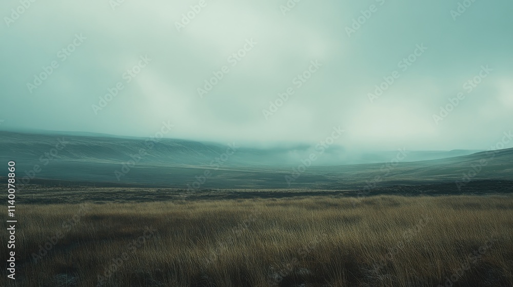Expansive rural landscape with foggy hills illustrating potential fields for sale in a serene and atmospheric environment. Expansive rural landscape with foggy hills illustrating potential fields for sale in a serene and atmospheric environment.