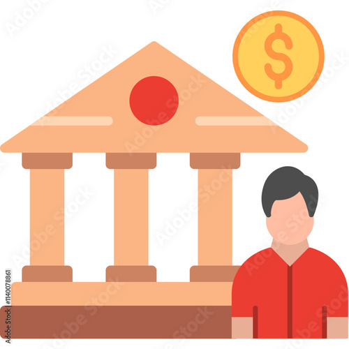 Job In Bank Icon