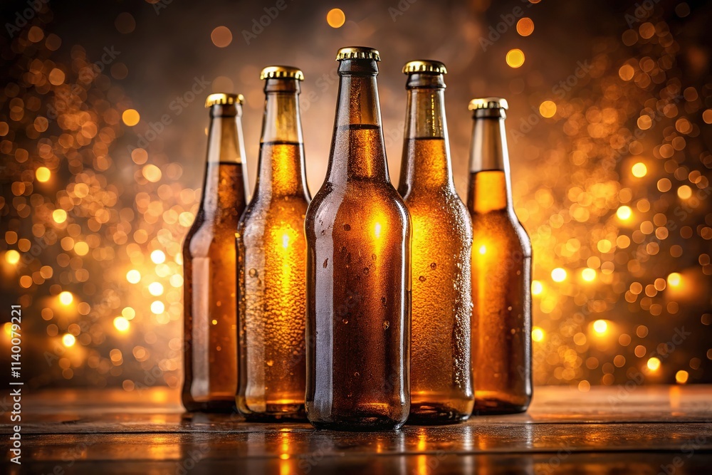 Low Light Beer Bottles Set - Stunning Night Photography Low Light Beer Bottles Set - Stunning Night Photography