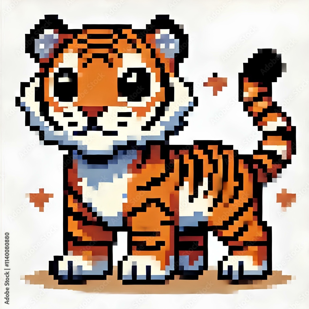 Fototapeta premium Pixel Art Tiger