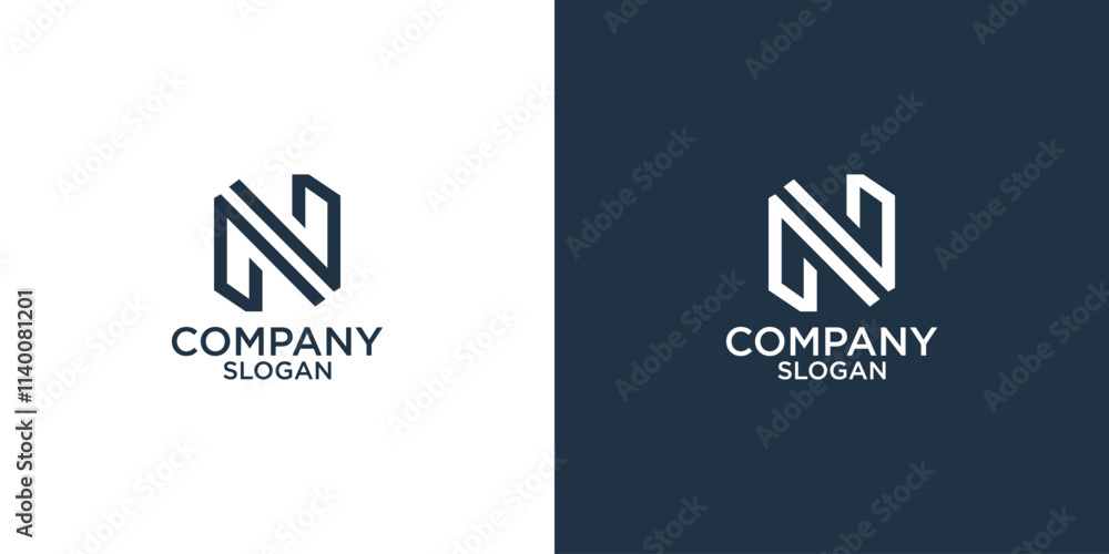 initial n abstract monogram logo design vector initial n abstract monogram logo design vector