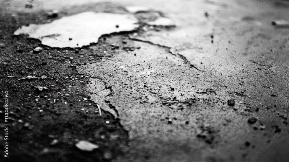 Textured dark cement floor with stains and imperfections in monochrome, highlighting urban decay and industrial aesthetic. Textured dark cement floor with stains and imperfections in monochrome, highlighting urban decay and industrial aesthetic.
