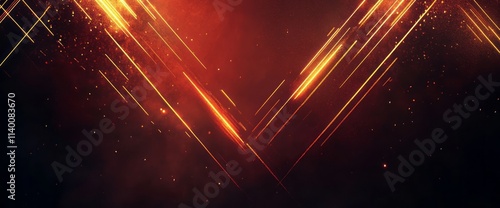 Abstract fiery lines and sp...