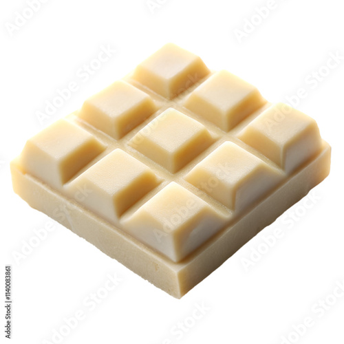 White chocolate isolated on transparent background photo