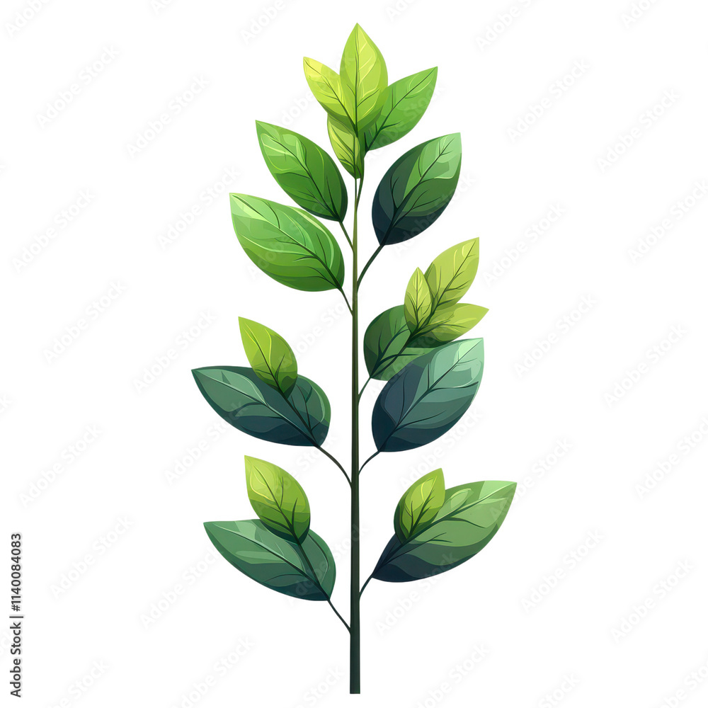 Creating a minimalistic flat illustration of a plant symbol in a white background for digital art enthusiasts Creating a minimalistic flat illustration of a plant symbol in a white background for digital art enthusiasts