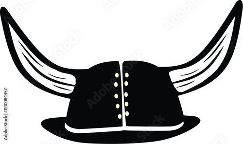 silhouette of a bull hat illustration