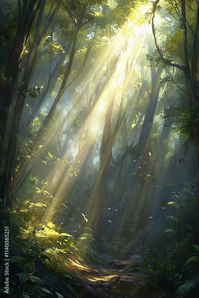 sunlight in the forest sunlight in the forest