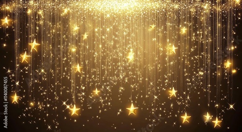 Golden Stars Glitter Festiv...