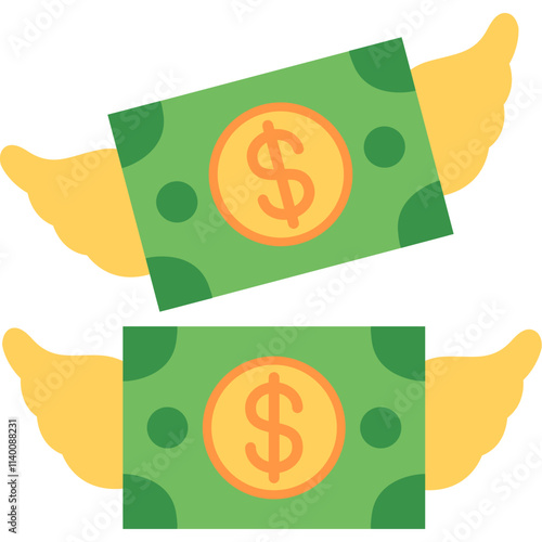 Flying Money Icon