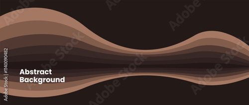 Modern abstract background. dynamic shape for creative design using mocha mousse colors.