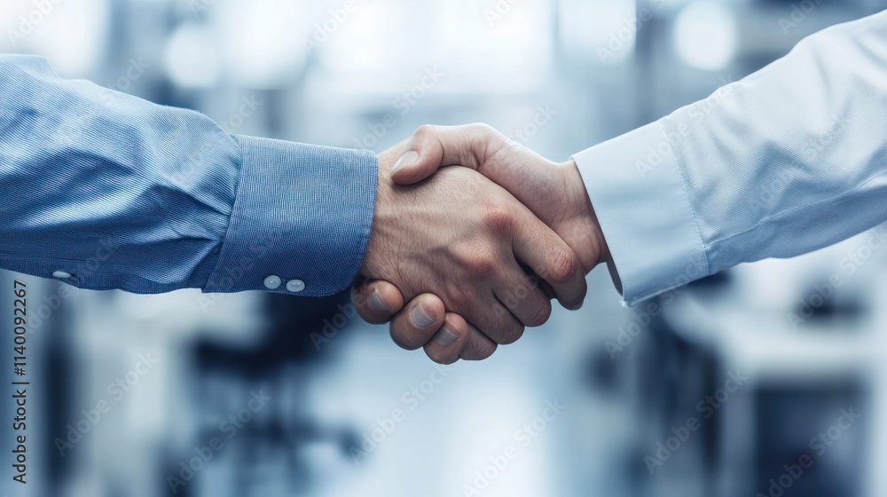 Two hands shaking in a business setting, symbolizing agreement or partnership. Two hands shaking in a business setting, symbolizing agreement or partnership.