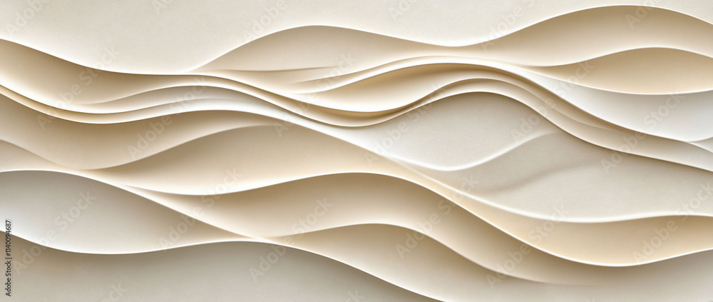 Abstract layered waves in soft beige tones create texture. Abstract layered waves in soft beige tones create texture.