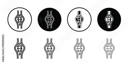 Blood clot pressure icon Thin line flat illustration