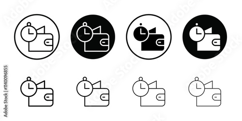 BNPL icon Thin line flat illustration