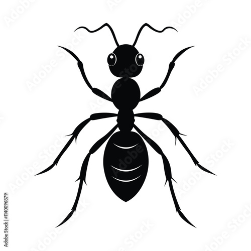 A Ant silhouette icon isolated on white background